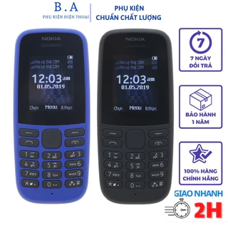 Điện thoại 4g NOKlA 105 2 SIM ,215 100% sử dụng sóng 4G, Tặng Kèm Pin Sạc, bảo hành 12 tháng
