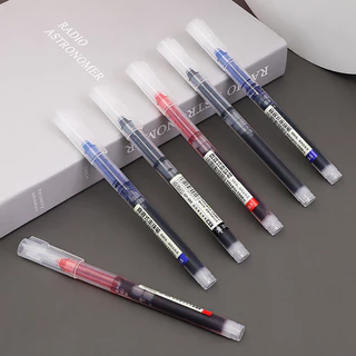 Bút gel bút bi nước khô nhanh ngòi 0.5mm viết trơn đều mực đen xanh đỏ