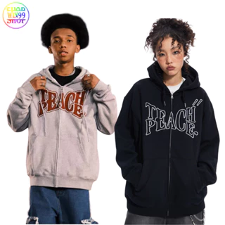 [ẢNH THẬT-SẴN] Áo Hoodie Zip Khoác Nỉ Thêu TEACH EAC Tay Bồng Nhiều Màu Form Rộng Unisex Nam Nữ - win99