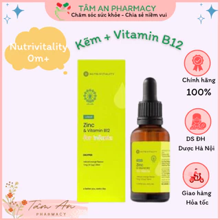 Kẽm nhỏ giọt Nutrivitality 30ml cho bé từ 0 tháng tuổi (sơ sinh)