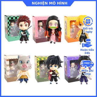 Mô hình Nendoroid Chibi Kimetsu No Yaiba Tanjiro Nezuko Zenitsu Inosuke Giyuu Shinobu Demon Slayer Thanh gươm diệt quỷ