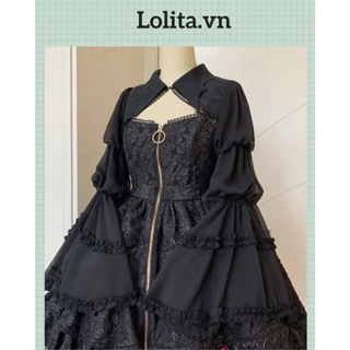 Áo sơ mi cardigan tay cánh dơi phong cách lolita gothic (Kèm ảnh thật)