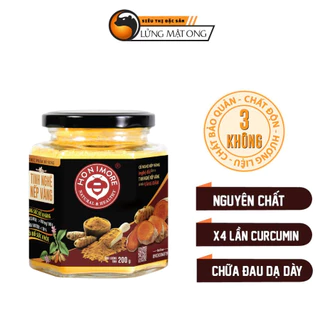 Tinh bột nghệ nếp vàng Honimore - tăng cường curcumin, tốt cho dạ dày, làm đẹp da: 200g