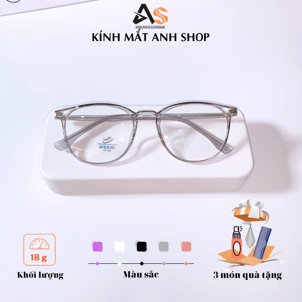 Kính tròn bầu thời trang chất liệu nhựa dẻo lõi kim loại 8303A
