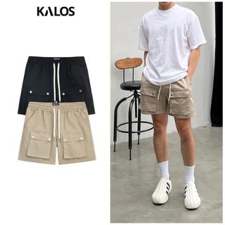 Quần short kaki túi hộp nam nữ from dáng Hàn Quốc trẻ trung basic Box short KALOS