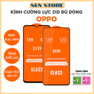 Kính cường lực 21D Oppo A31 A38 A5 A52 A53 A54 A55 A57 A58 A72 A73 A74 A76 A77 A78 A9 A91 A92 A93 A94 A95 A96 A98 4G 5G