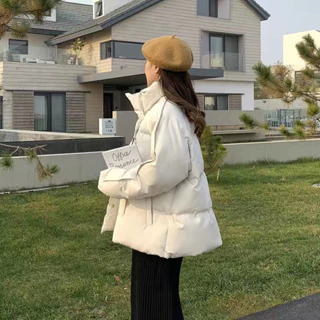 Áo khoác phao nữ dáng ngắn màu trơn, cổ đứng khóa kéo dày dặn, thiết kế thời trang 4 màu Sicily Studio