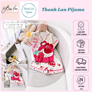 [Mẫu Mới] Mã 07 - Pijama BooBoo Lụa Latin Thiết kế Cao Cấp 40-58kg