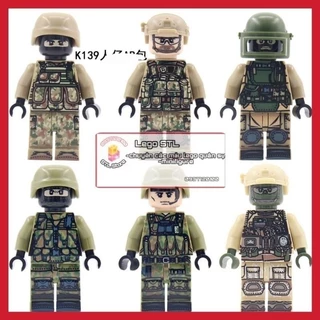 [Hàng mới về] Combo 6 Minifigure Lính Đặc Nhiệm Army Spetsnaz của Nga và phụ kiện