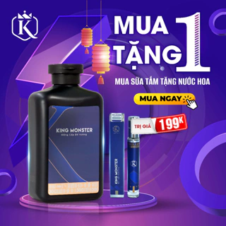 Sữa tắm gội hương nước hoa cao cấp KING MONSTER 3 in 1 350ml