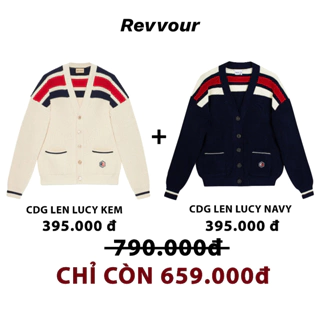 Combo 2 Áo Cardigan len RvR Lucy Navy/ Cream, áo Cardigan khoác ngoài form rộng