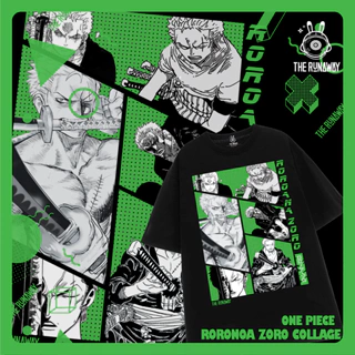 Áo phông One Piece: Roronoa Zoro Collage 100% Cotton Nam / Nữ by The Runaway