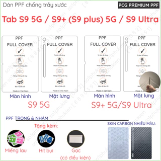 Dán PPF & Vân Carbon Samsung Tab S9 5G / S9+ (S9 plus) 5G / S9 Ultra / S9 Fe/ S9 Fe+  loại trong, nhám chuẩn xịn