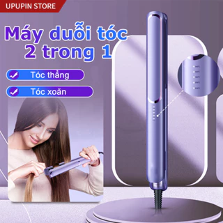 UPUPIN Máy duỗi tóc 2 trong 1 Uốn/Duỗi tóc bằng men gốm Làm nóng nhanh trong 10 giây