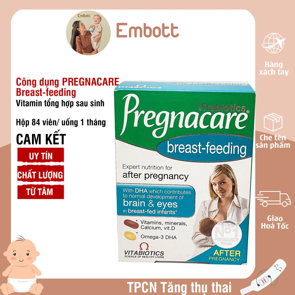 Pregnacare breast feeding vitamin tổng hợp cho mẹ sau sinh Hộp 84 viên Embott22