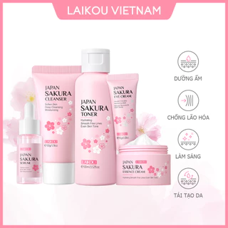 Bộ 5 sản phẩm chăm sóc da LAIKOU hoa anh đào Nhật Bản