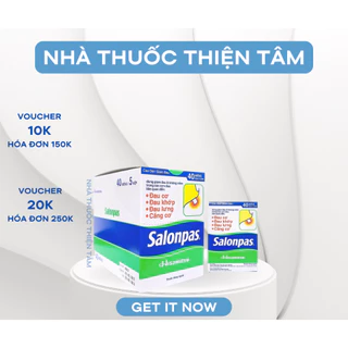 MIẾNG DÁN GIẢM ĐAU SALONPAS [Gói 10 Miếng - Hộp 20 Miếng] Giảm Đau Vai, Lưng, Cơ, Mỏi Cơ, Đau Khớp, Bầm Tím, Bong Gân