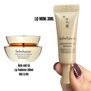 [Mini 3ml] Kem mắt nhân sâm vàng Sulwhasoo Concentrated Ginseng Renewing Eye Cream