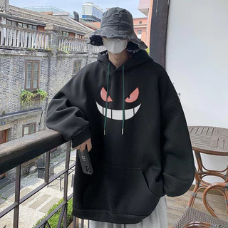 Áo hoodie nam nữ unisex cặp đôi local brand nỉ ngoại form rộng có mũ ulzzang hàn quốc HD SMILE cute