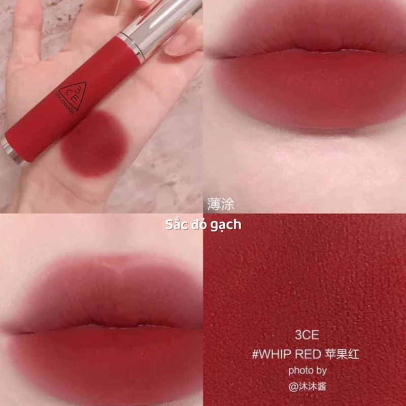 Son 3CE Hazy Lip Clay - Whip Red