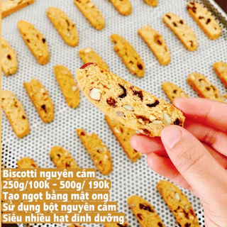 Bánh hạt biscotti ngũ cốc nguyên cám, đường kiêng