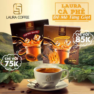 Cà phê Đông trùng Hạ thảo cà phê Nhật Kim Anh  Laura Coffee - Cà phê hòa tan Laura Sunshine (Hộp 10 gói)