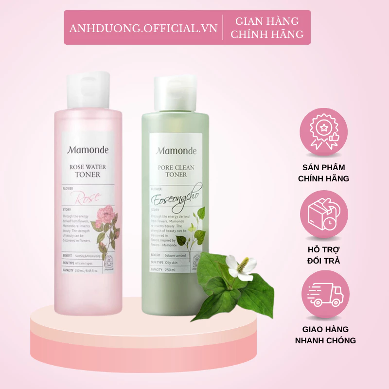 Nước hoa hồng diếp cá Mamonde, ngăn ngừa mụn sạch bã nhờn, se lỗ chân lông, 250ml - anhduong.official.vn