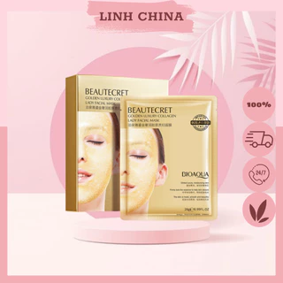 Mặt nạ thủy tinh túi vàng Bioaqua - Thạch collagen Beautecret