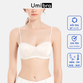 Áo ngực mỏng Umibra quây ngang không gọng chất liệu Cotton phối ren điệu đà - AN53