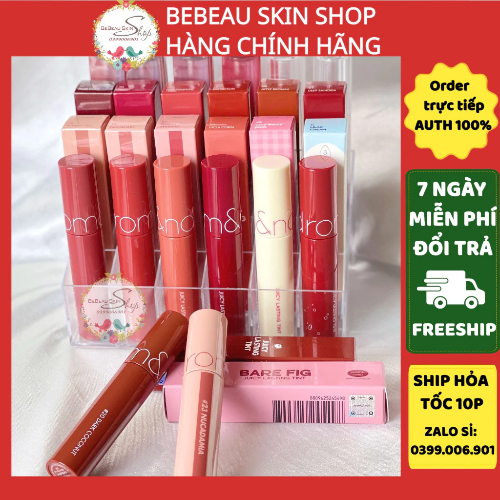 Son Kem Romand Juicy  🔥 Son tint bóng Romand Juicy See Through Matte Tint 5.5g 13 19 20 21 23 28 29