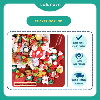 Sticker Noel 3D dán bình nước ly giữ nhiệt cốc coffe , balo túi xách dạng nổi 3D Có Sẵn Keo trang trí A86