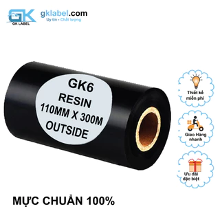 Mực in mã vạch GK6 Resin ( 110mm x 300m) - Mực in Resin GK6 - OUTSIDE