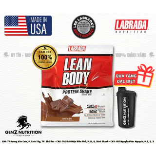 LEAN BODY - PREMIUM PROTEIN SHAKE, DINH DƯỠNG ĐẦY ĐỦ VÀ CAO CẤP