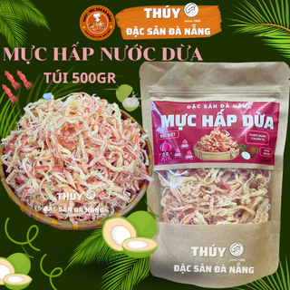 Mực Hấp Dừa Xé Sợi Túi 500gr Đặc Sản Đà Nẵng Ngon Làm Quà Thúy Đặc Sản Đà Nẵng