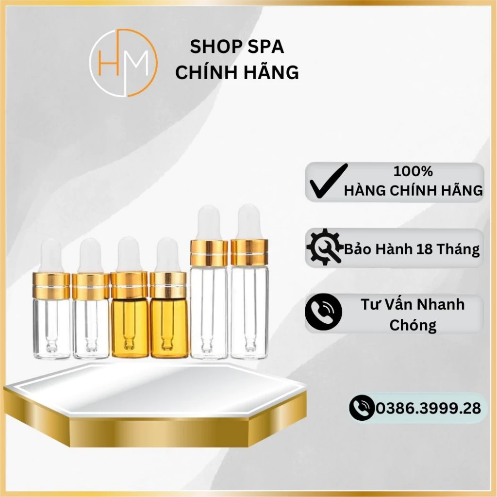 Lọ chiết tinh chất, chiết serum có núm bóp tinh chất - dung tích 10ml 20ml