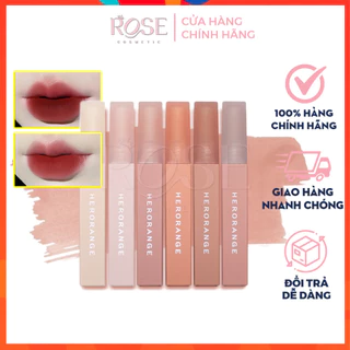 Son Kem Lì Herorange Màu Đỏ Nâu Cực HOT, Siêu Lì, Lâu Trôi Chống Thấm Nước, Chống Khô Môi, Mềm Mịn Như Nhung