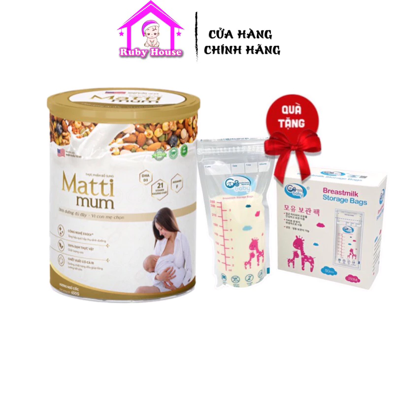 [Chính hãng] Sữa hạt Matti Mum lợi sữa  lon 650g -kích sữa cho mẹ sau sinh