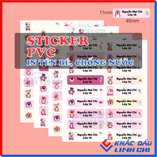 Sticker PVC cute siêu bền chống nước Linh Chi-20