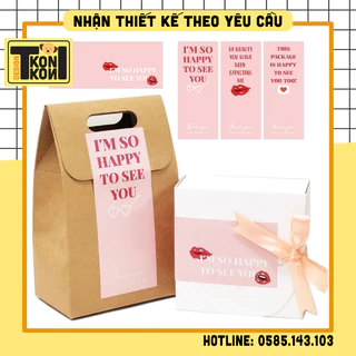 (SẴN) SET 50 Tem Decal Dán Niêm Phong Cảm Ơn Khách Hàng Size 15x6cm, Nhãn Dán Thank You, Tem Thank You Dán Hộp - MS22