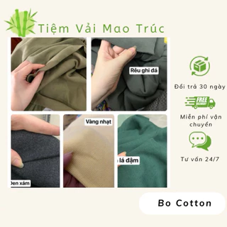 Vải bo gân cotton dày các màu nguyên khổ (8 Màu)