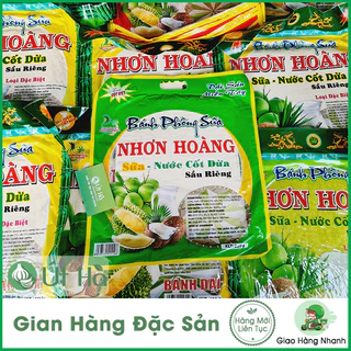 Bánh Phồng Sữa Nhơn Hoàng Bánh Tráng Sữa Lá Dứa, Sầu Riêng Béo Ngon - Út Hà Đặc Sản