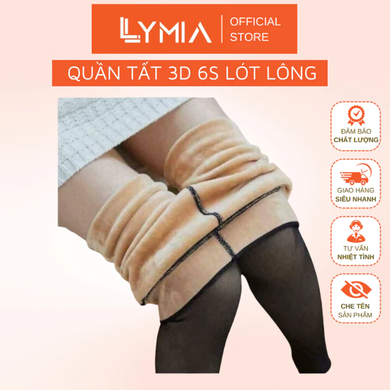 Quần tất 3D 6S lót lông LYMIA giữ nhiệt siêu dày đẹp, siêu ấm QT02