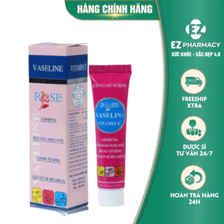 Kem bôi Vaseline Rose  - Ngừa nứt nẻ môi,khô da-đẹp da-dịu vết bỏng -Tuýp 10g - Ez Pharmacy