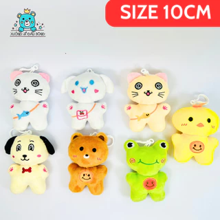 Set móc khoá gấu bông dễ thương đáng yêu đeo cặp sách size 10cm