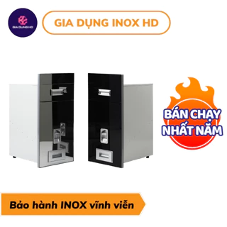 Thùng gạo mặt gương lắp tủ bếp 💥 FREE SHIP 💥 Thùng đựng gạo thông minh cao cấp , mặt phủ gương cường lực sang trọng