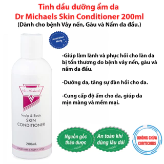 Dầu Dưỡng Ẩm da Dr Michaels Skin Conditioner 200ml (Dành cho da Vẩy nến, Nấm da đầu và Gàu) ( Australia )