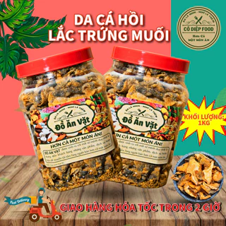 Da Cá trứng Muối Loại 1 [Da Cá Hồi] 1Kg 2 Hộp Lớn