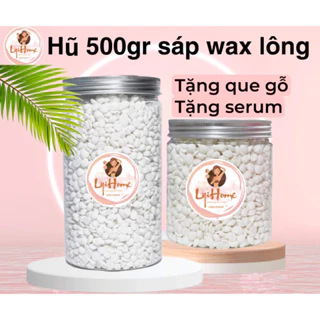 [CHE TÊN] Hũ 500g sáp Wax Lông Nóng Sữa Dừa Cao Cấp Lyihome Siêu Bám Lông Chuyên Dùng Cho Da Nhạy Cảm Tặng Que Phết Sáp