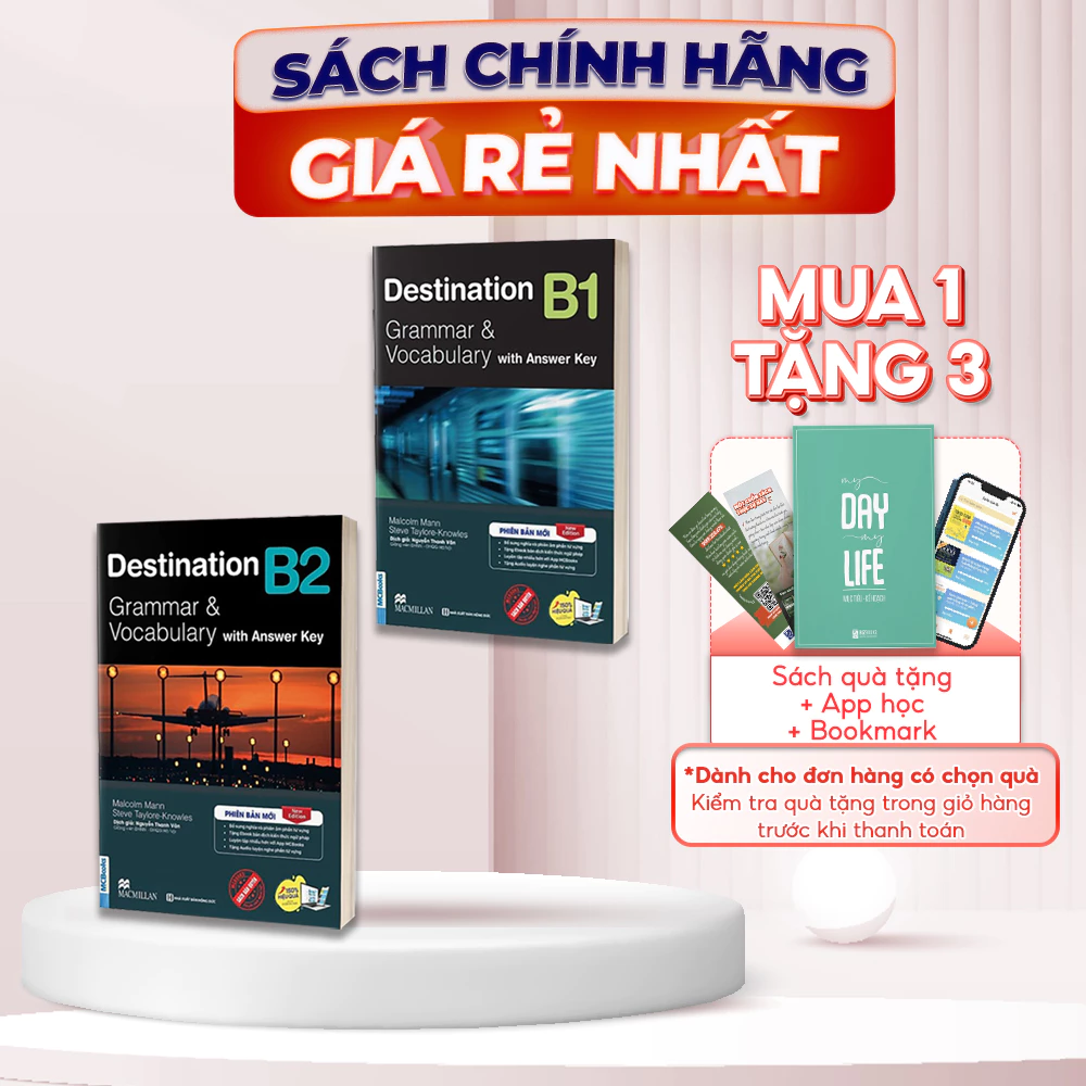 Sách Destination B1 & B2 Grammar and Vocabulary Kèm Đáp Án Lẻ/Combo Phiên bản mới 2023 Thi Ielts Tiếng Anh