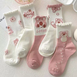 Set 10 Đôi Tất Gấu LOTSO Nữ CỔ CAO người Lớn